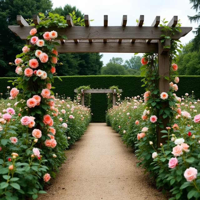 Rose garden garden theme