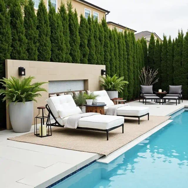 Pool decor garden theme