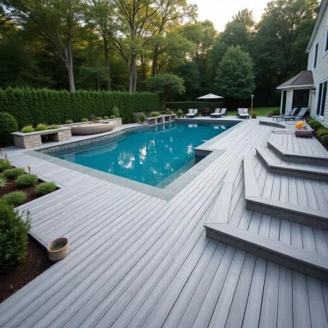 Pool deck garden theme