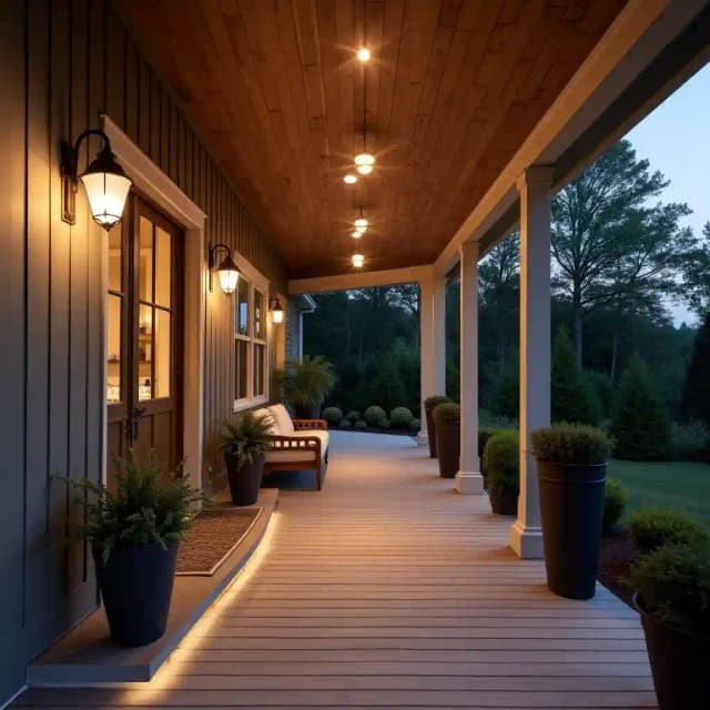 Porch lighting garden theme